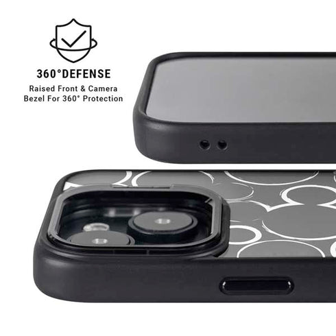 Disney Mickey Mouse Logo Pattern iPhone 14 Kickstand Case
